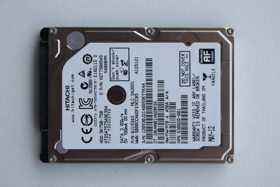 Disque SATA 2"1/2 Hitachi 750 Go