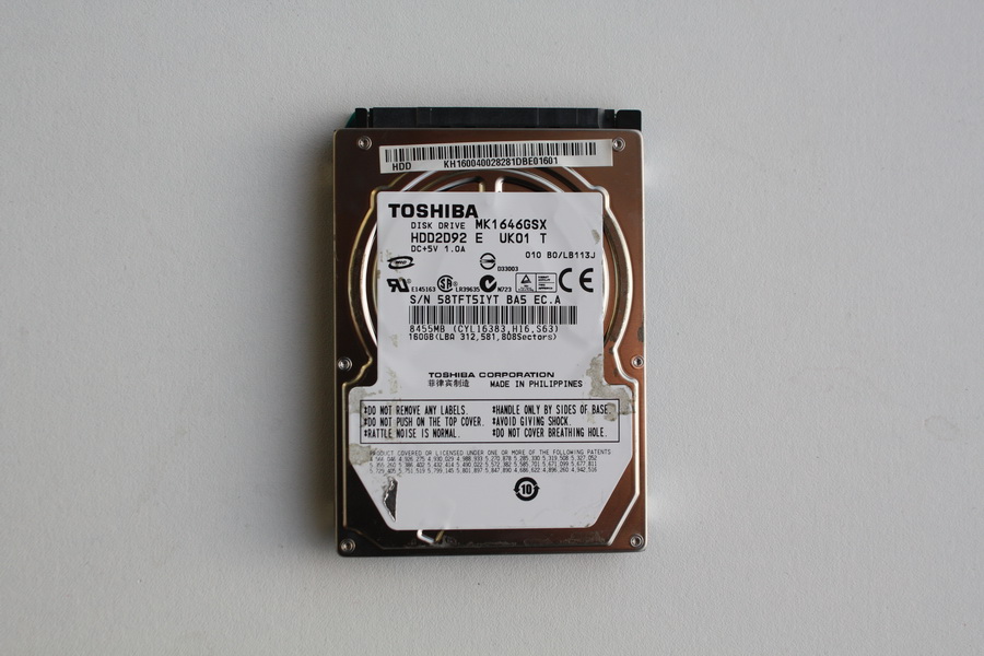 Disque SATA 2"1/2 TOSHIBA 160 Go