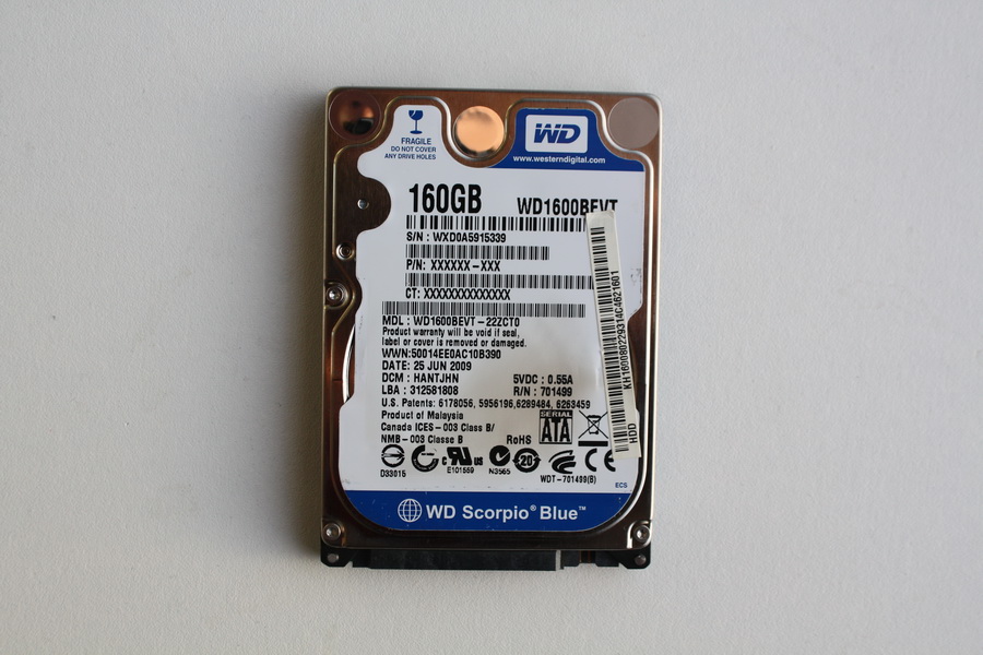 Disque SATA 2"1/2 Western Digital 160 Go