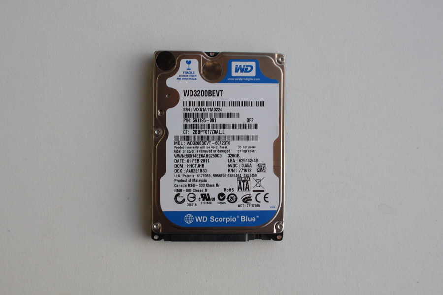 Disque SATA 2"1/2 Western Digital 320 Go