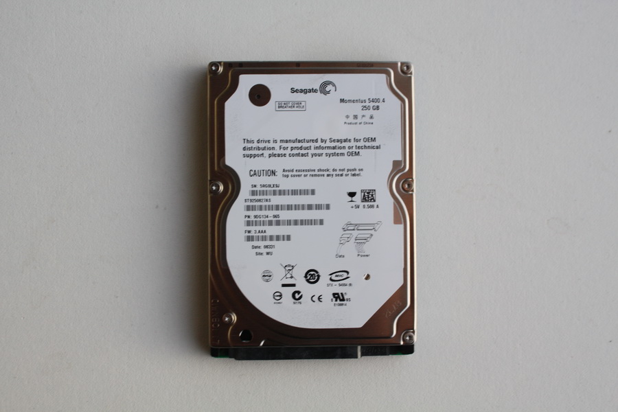 Disque SATA 2"1/2 Seagate 250 Go