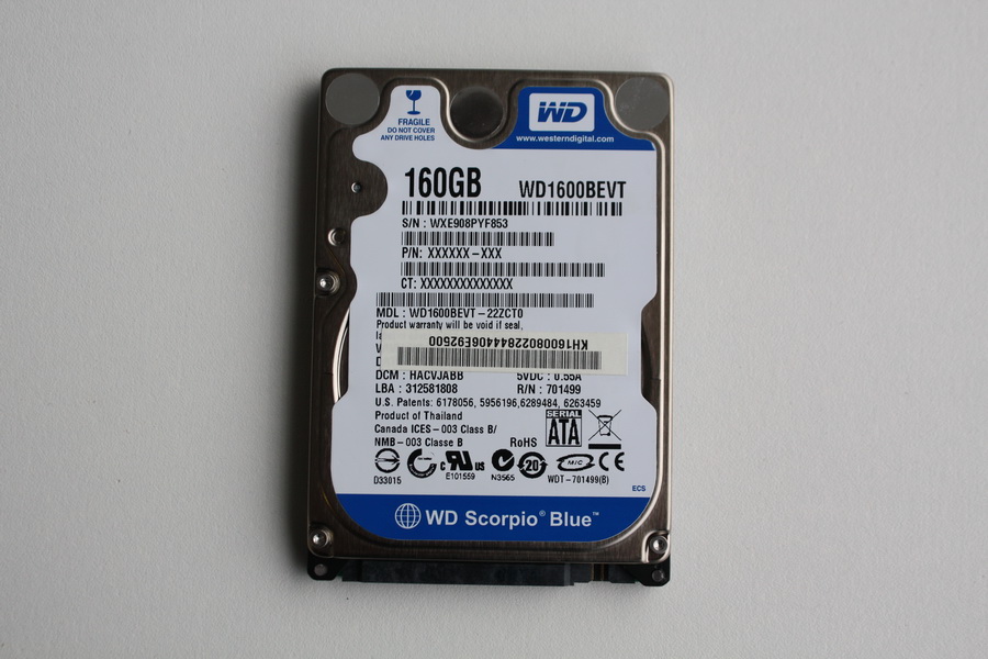 Disque SATA 2"1/2 Western Digital 160 Go