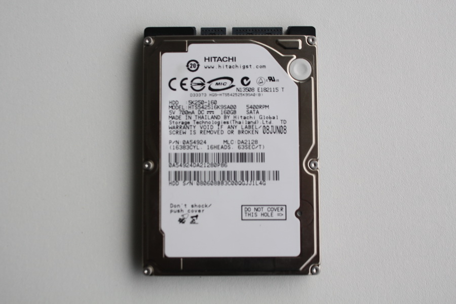 Disque SATA 2"1/2 Hitachi 160Go