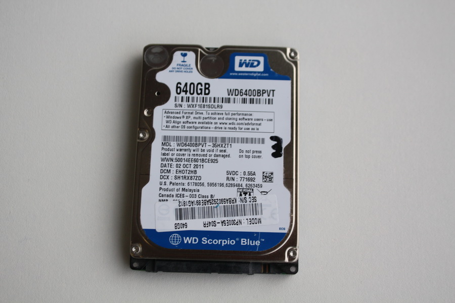 Disque SATA 2"1/2 Western Digital 500 Go