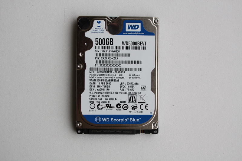 Disque SATA 2"1/2 Western Digital 500 Go