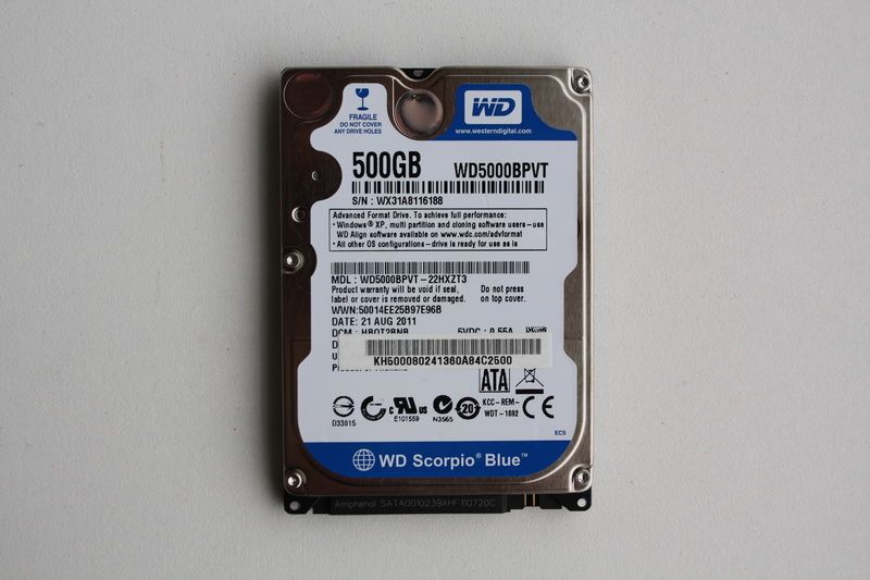 Disque SATA 2"1/2 Western Digital 500 Go