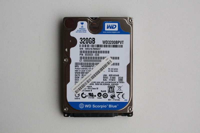 Disque SATA 2"1/2 Western Digital 320 Go