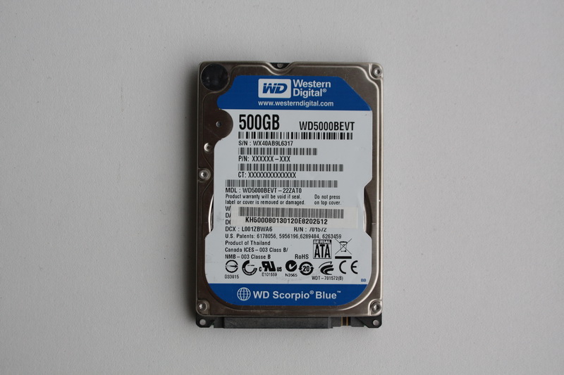 Disque SATA 2"1/2 Western Digital 500 Go