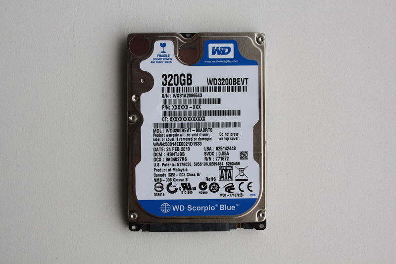 Disque SATA 2"1/2 Western Digital 320 Go