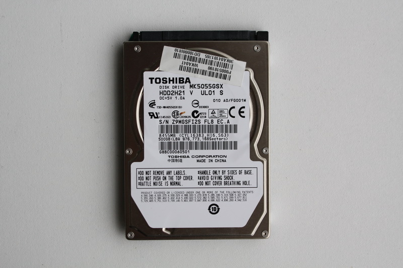 Disque SATA 2"1/2 Toshiba 500 Go