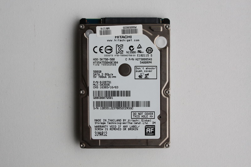 Disque SATA 2"1/2 Hitachi 500 Go