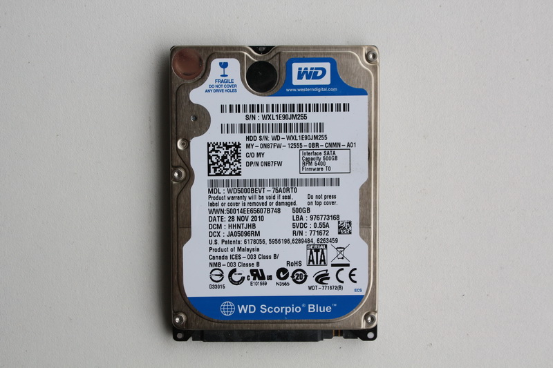 Disque SATA 2"1/2 Western Digital 500 Go