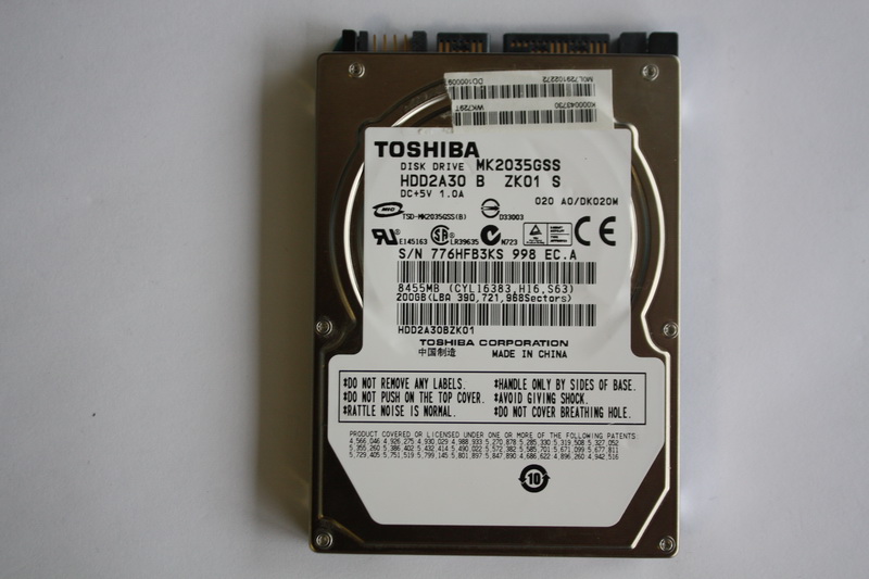 Disque SATA 2"1/2 Toshiba 250 Go