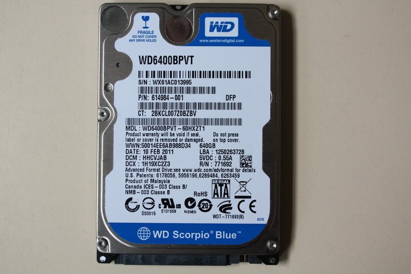 Disque SATA 2"1/2 Hitachi 640 Go