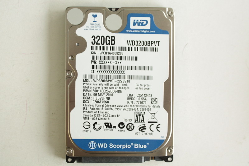 Disque SATA 2"1/2 Western Digital 320Go