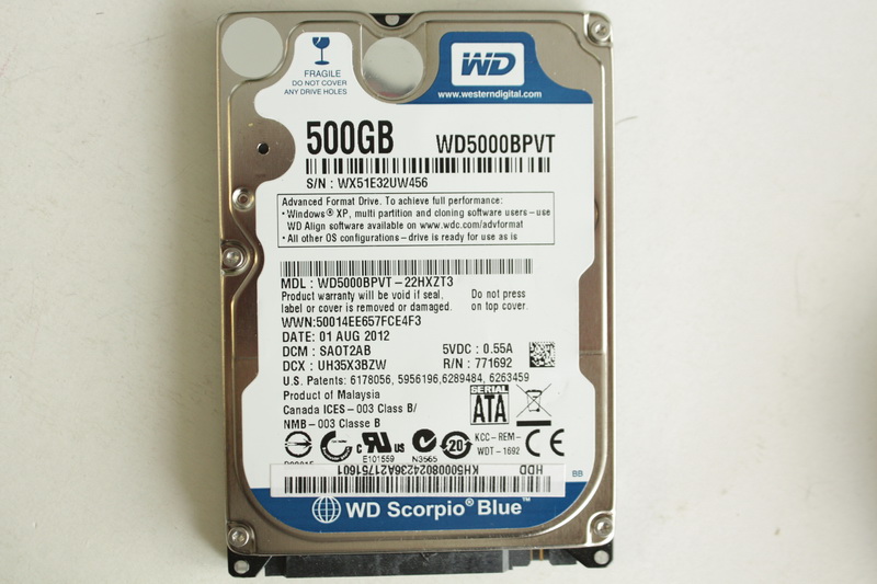 Disque SATA 2"1/2 Western Digital 500 GB Disque SATA 2"1/2 Western Digital 500 GB