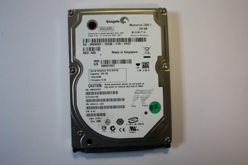 Disque SATA 2"1/2 Seagate 100 GB