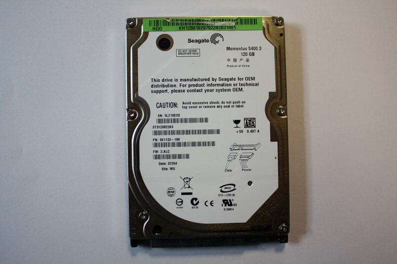 Disque SATA 2"1/2 Seagate 120 GB