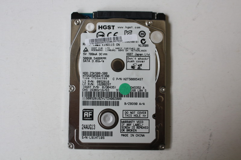 Disque SATA 2"1/2 HGST 500 GB