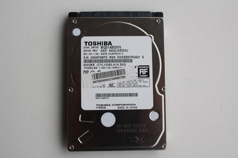 Disque SATA 2"1/2 Toshiba 750 Go