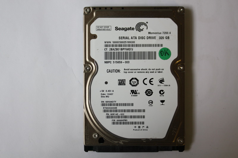 Disque SATA 2"1/2 Seagate 320 GB