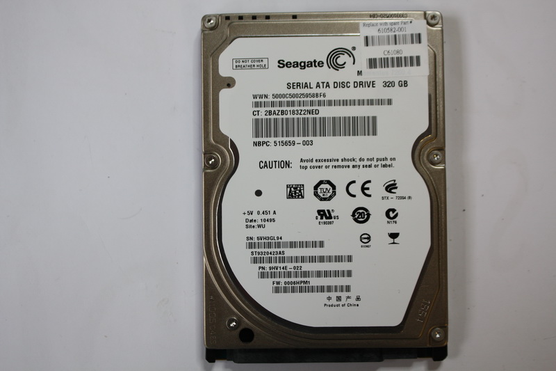 Disque SATA 2"1/2 Seagate 320 GB