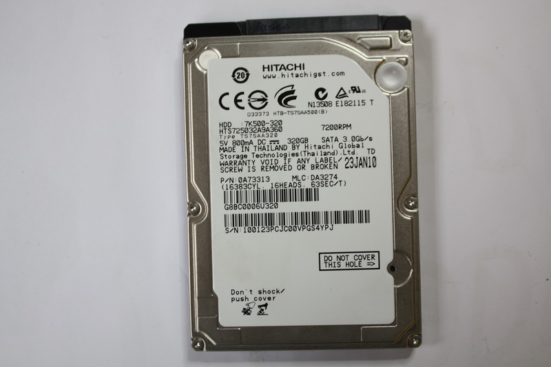 Disque SATA 2"1/2 Hitachi 320 GB Disque SATA 2"1/2 Hitachi 320 GB