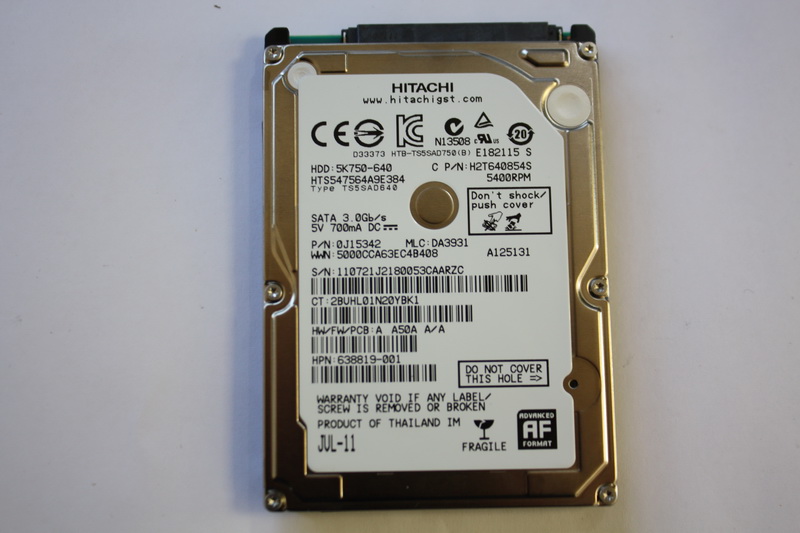 Disque SATA 2"1/2 Hitachi 640 GB