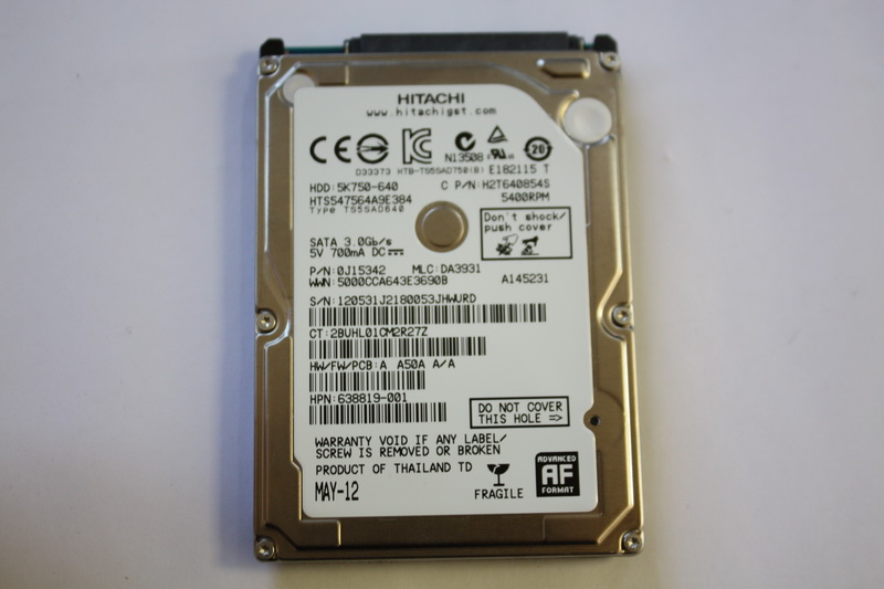 Disque SATA 2"1/2 Hitachi 640 GB