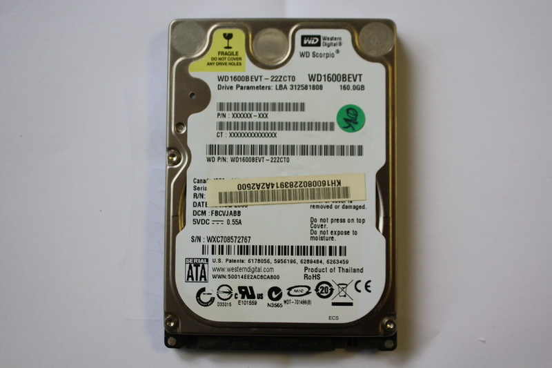 Disque SATA 2"1/2 Hitachi 160 GB