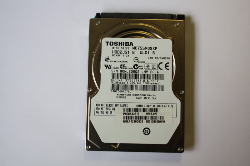 Disque SATA 2"1/2 Toshiba 750 GB