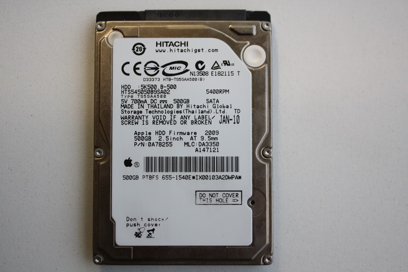 Disque SATA 2"1/2 Hitachi 500 Go