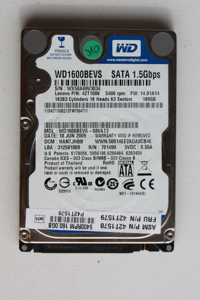 Disque SATA 2"1/2 Toshiba 640GB