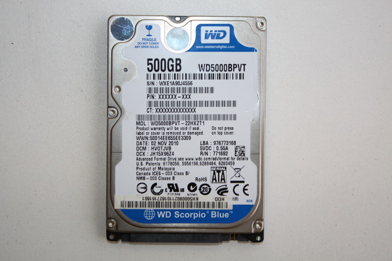 Disque SATA 2"1/2 Western Digital 500 GB