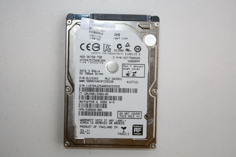 Disque SATA 2"1/2 Hitachi 750 GB