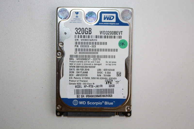 Disque SATA 2"1/2 Western Digital 320GB Disque SATA 2"1/2 Western Digital 320GB