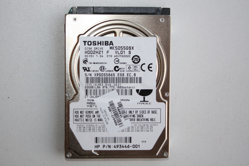 Disque SATA 2"1/2 Toshiba 500 GB
