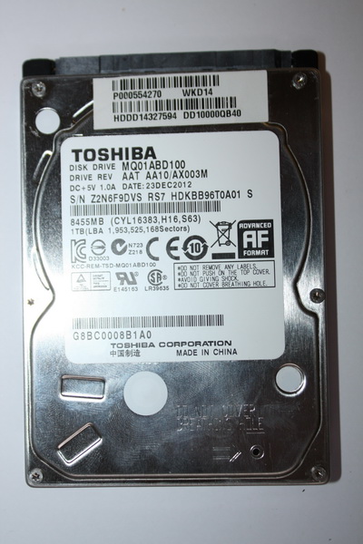 Disque SATA 2"1/2 Toshiba 1TB